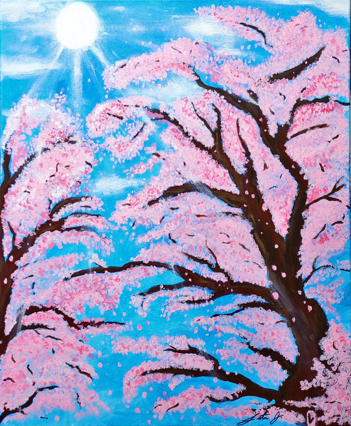 Good morning Sakura - F12 60x50cm